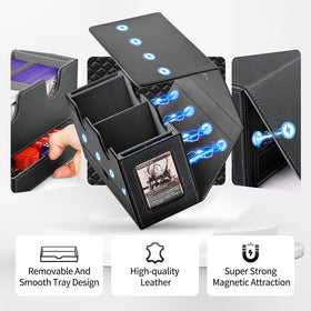 Two card dividers help classify different types of cards.