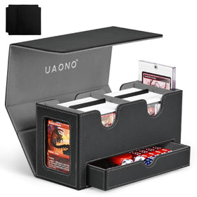 UAONO deck box with dual commander windows for quick identification and organization.