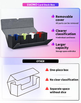 UAONO card deck box large capacity holds 800 unsleeved cards
