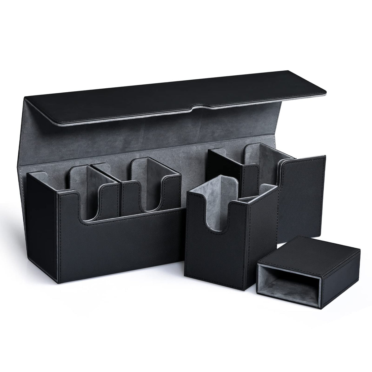 UAONO card deck box with magnet closure keeping decks secure during transport