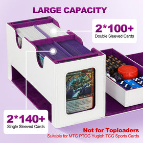 UAONO card deck box magnetic closure keeps contents securely closed during transport