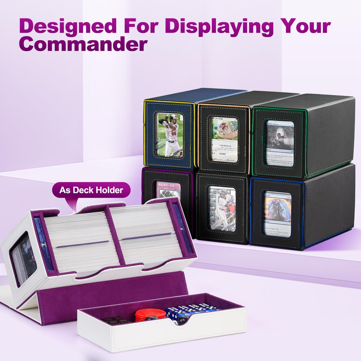 UAONO card deck box microfiber lining guards cards against scratches