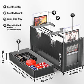 PU leather exterior protects cards from dust and moisture.