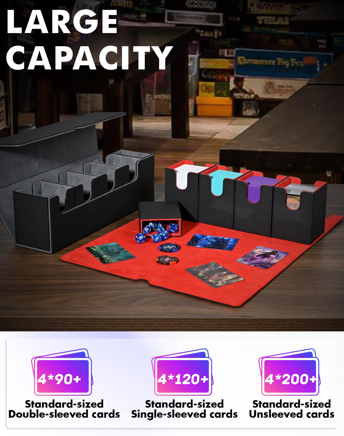 Detachable lid used as a portable playmat for on-the-go gaming