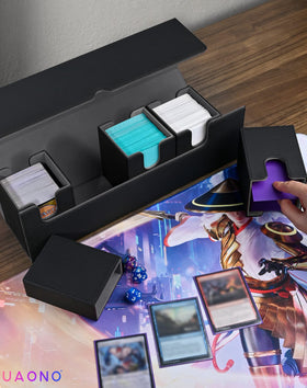 Soft microfiber lining protects cards from scratches and wear