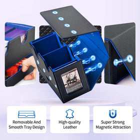 Outer PU leather layer of UAONO box protecting cards during transport
