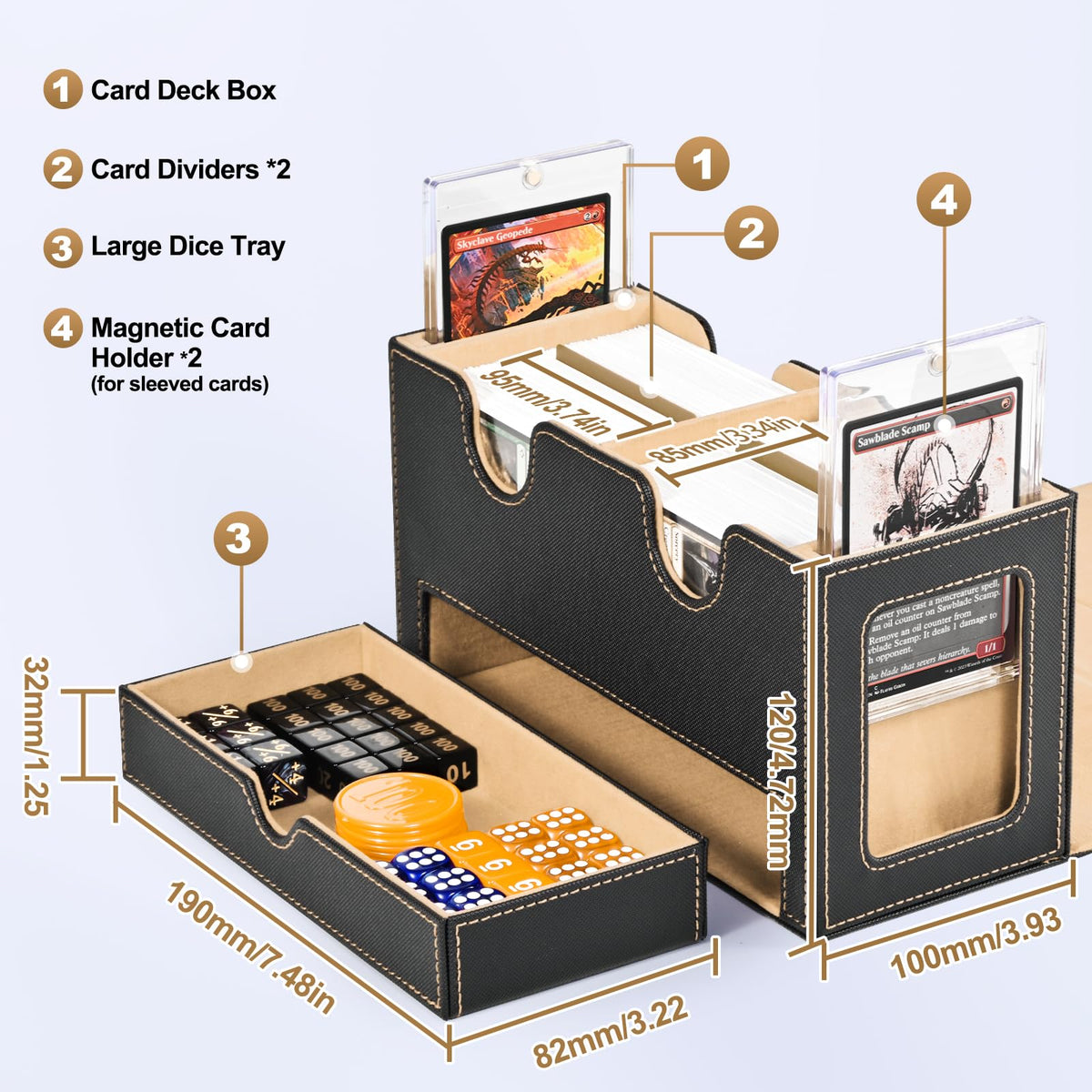 UAONO PU leather outer protects cards during travel