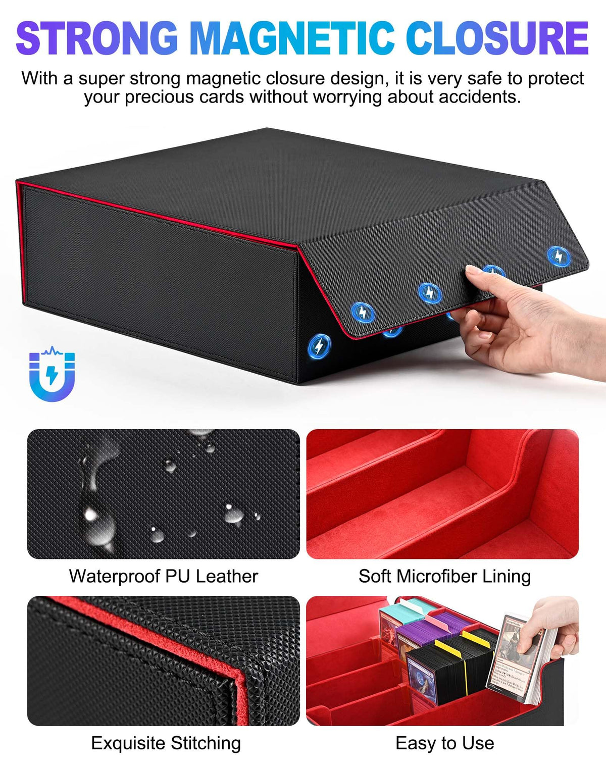 UAONO 4 stoppers keep cards upright and stable during transport