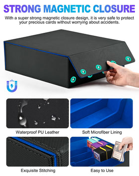 UAONO four stoppers stabilize upright card racks for tidy storage.