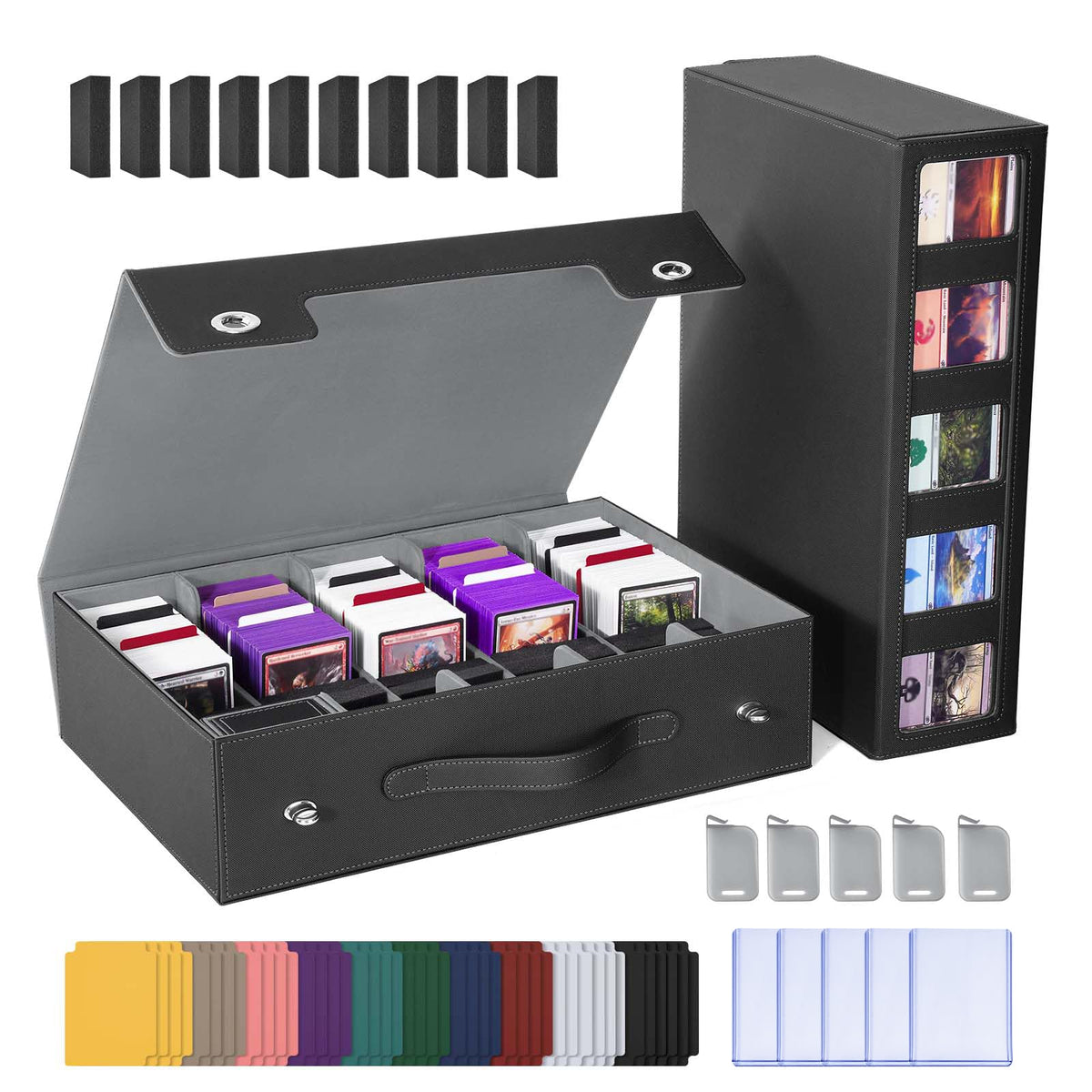 UAONO five-row design storage box for efficient MTG card organization