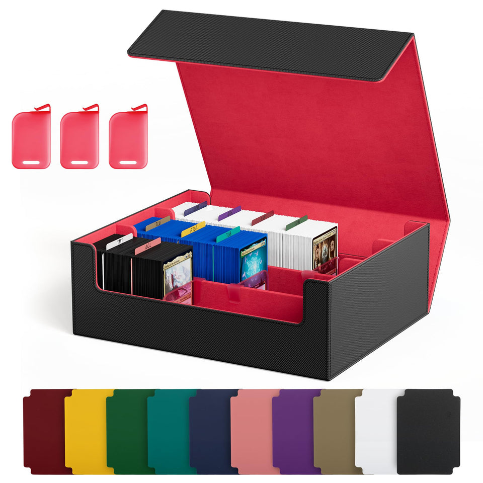 UAONO trading card storage box with magnetic closure securely protecting cards during transport