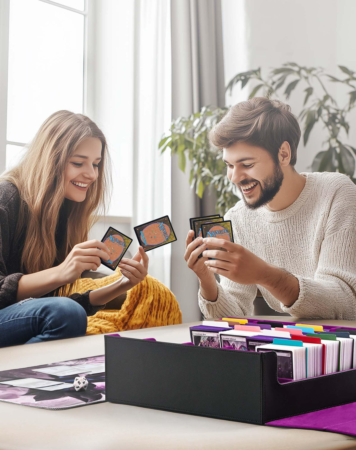 UAONO PU leather interior resists scratches while protecting cards inside