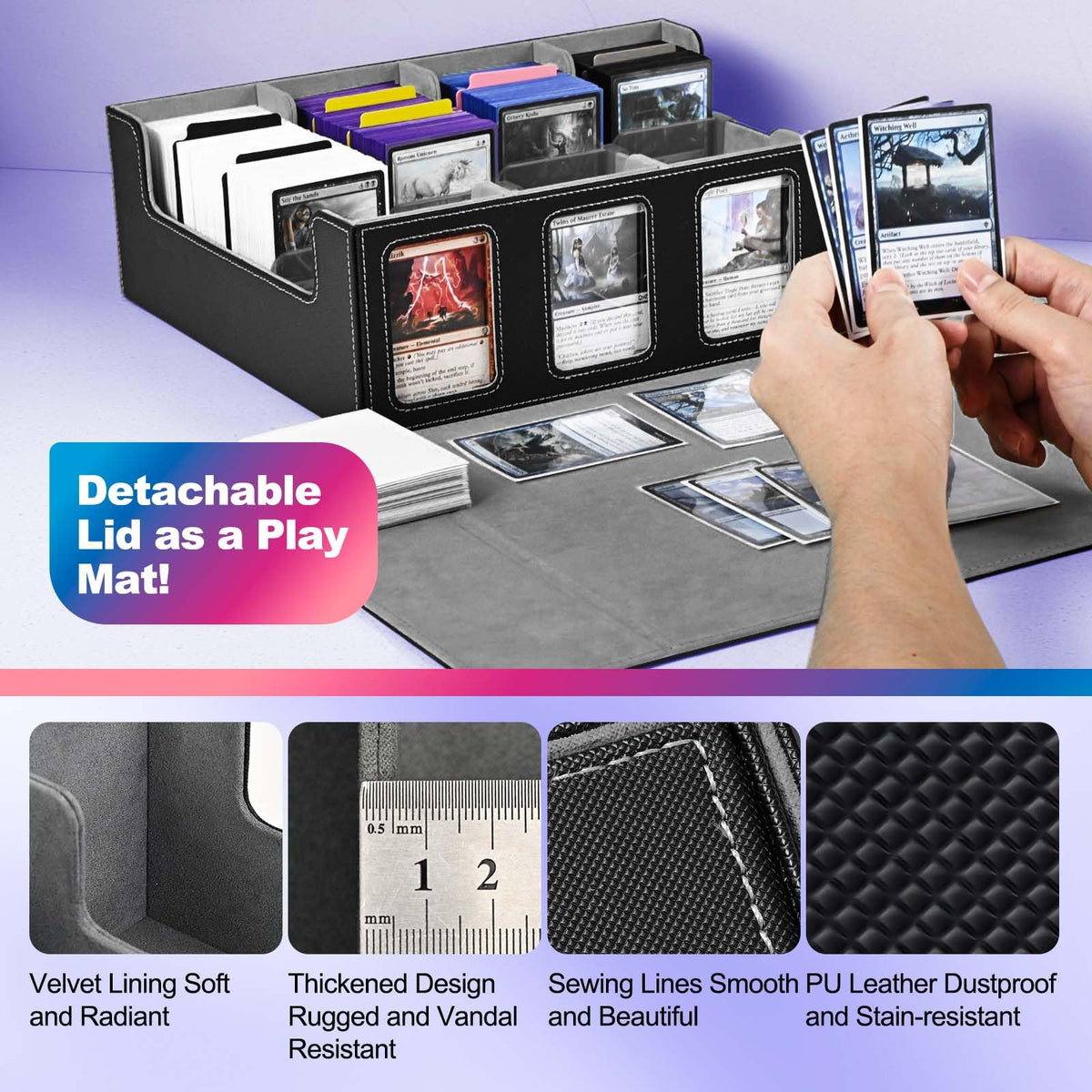 UAONO PU leather exterior provides durable, water resistant protection