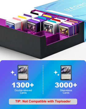 UAONO storage box suits MTG, PTCG, YGO, and sports cards