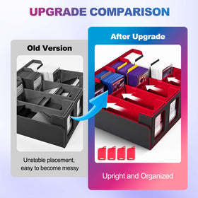 UAONO 4 repositionable row blockers keep cards secure during transport.