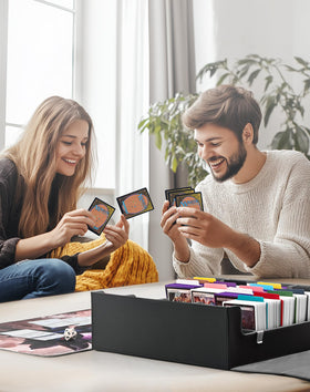 UAONO box highlights sleeved-card capacity for organized collections