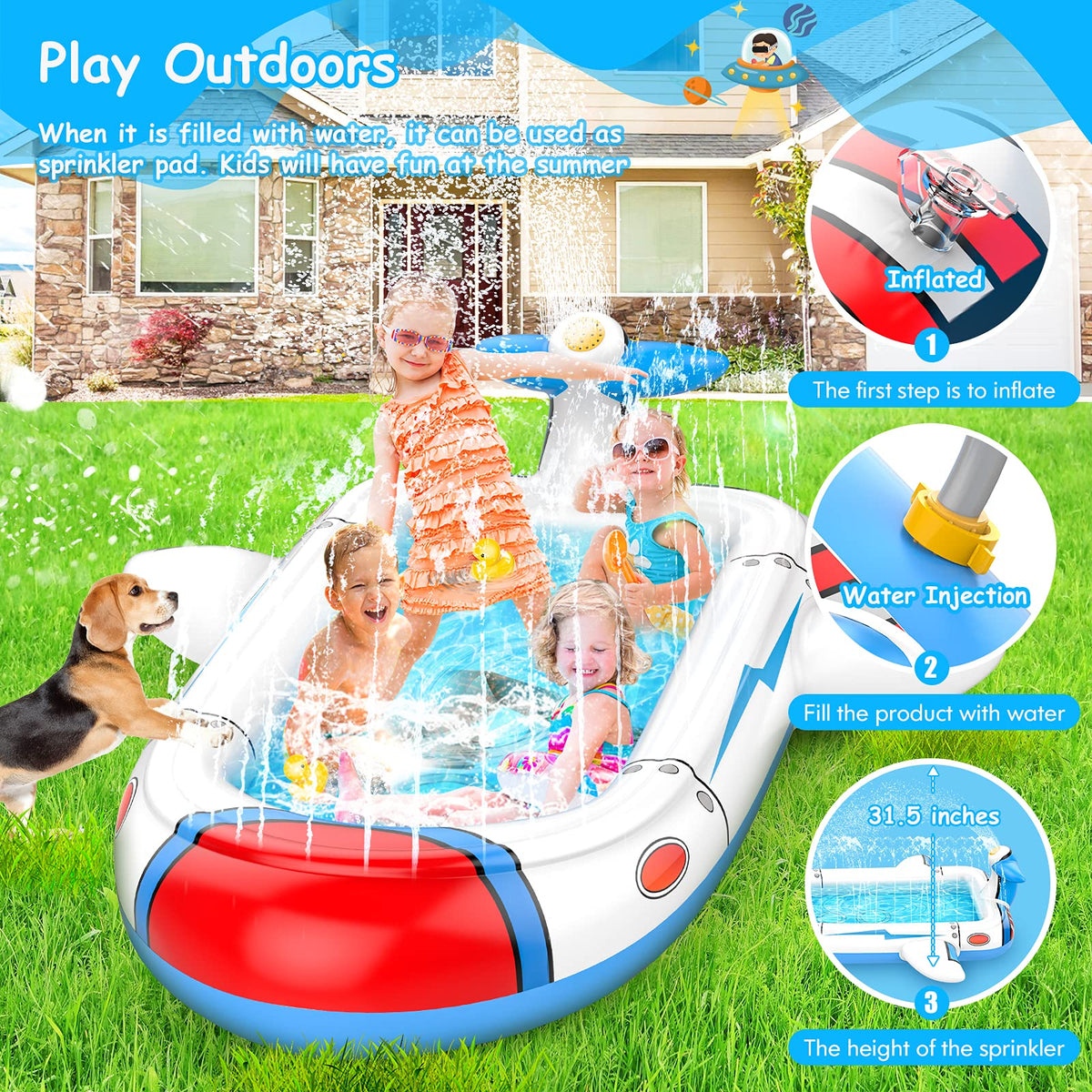 Uarzt durable, lead-free material supports safe backyard play.