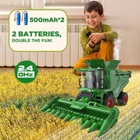 Uarzt RC tractor toy with lights, sounds, and steam for immersive roleplay.