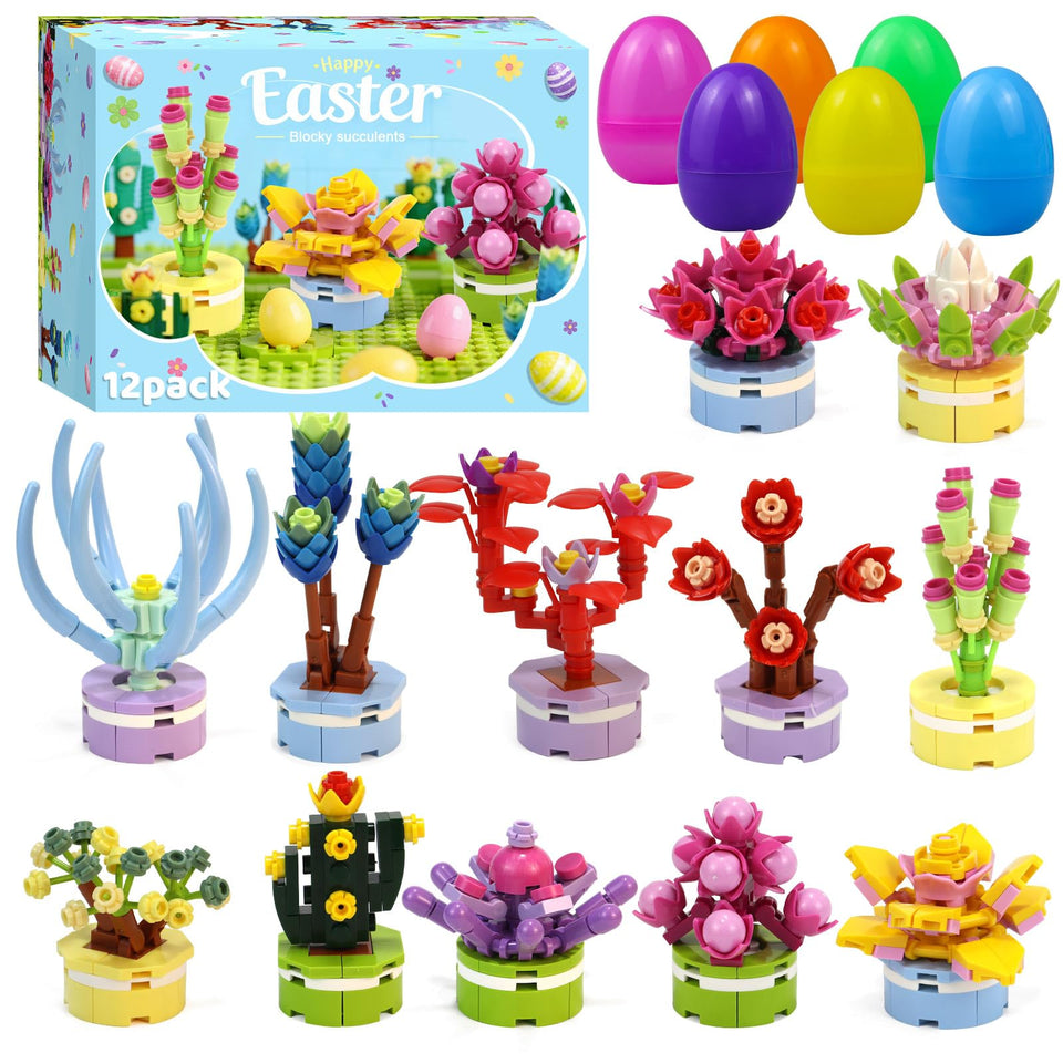 UAYNFY Easter eggs with succulent builders for colorful garden creative play