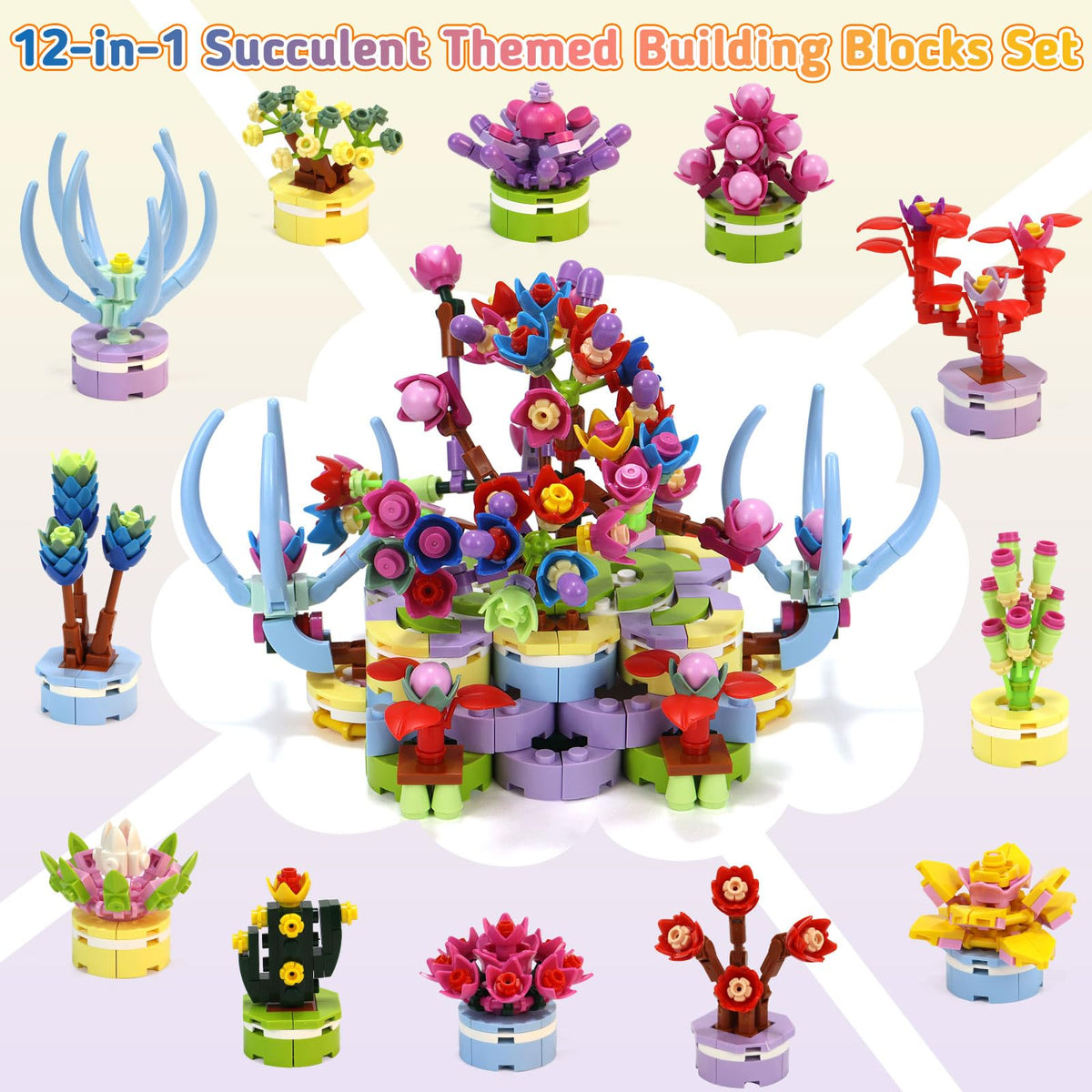 UAYNFY succulent block kits with guides for simple at-home building