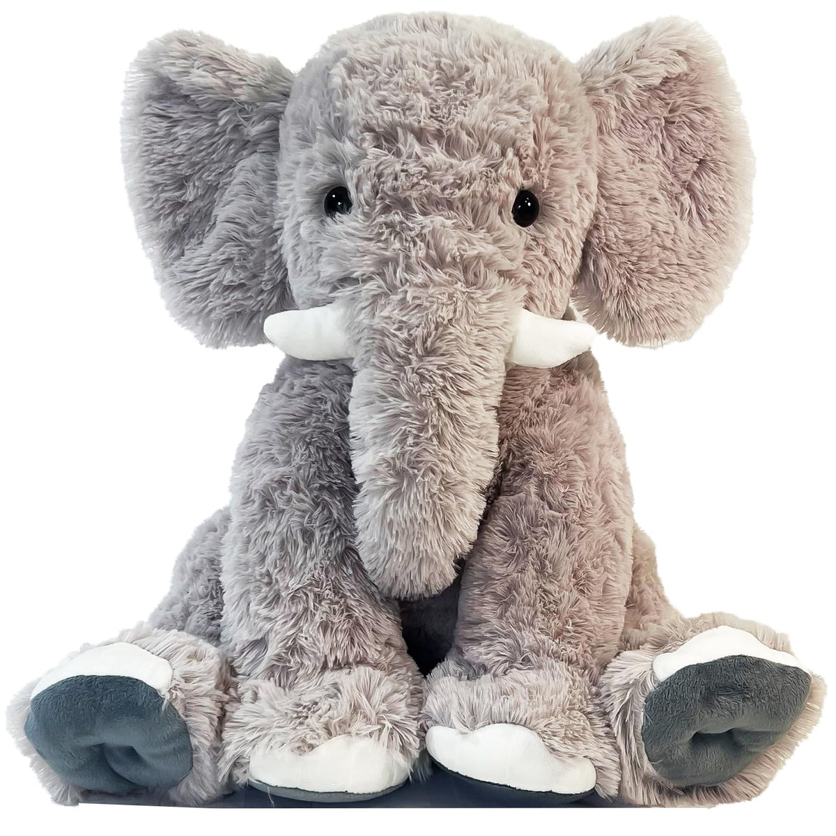 UBABER 19.2-inch gray elephant plush for cuddling and playtime