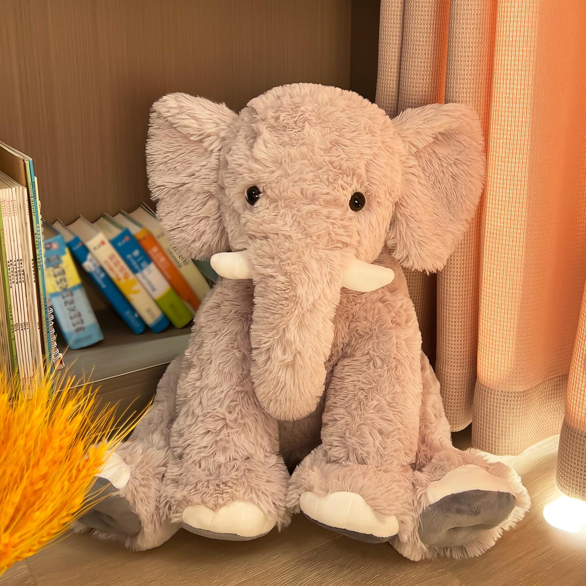 UBABER large elephant plush head and ears detail for visual appeal