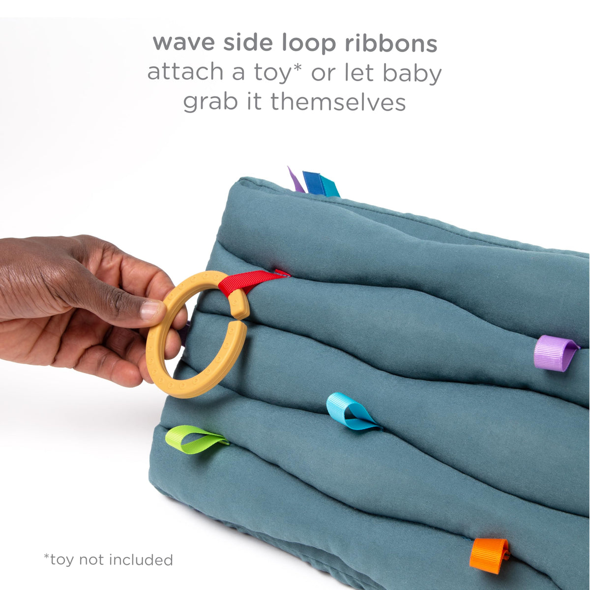 Ubbi Mirror Me Cube spot-clean fabric keeps playtime tidy