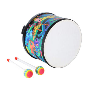Ubblove kids drum body in durable wood with colorful pattern.