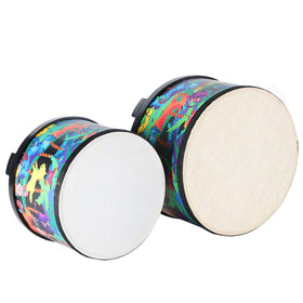 Gift-ready, colorful floor drum ideal for birthdays or holidays.