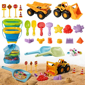 UBeesize 37pc beach toy set ready for imaginative sand play.