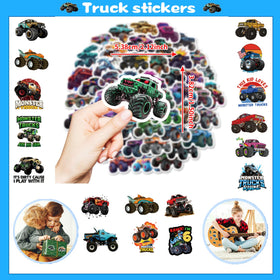 UBGKCJSJ monster truck stickers enhance decor with DIY personalization options
