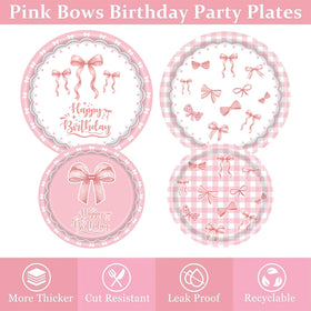 UBGKCJSJ pink bow cups provide sturdy, on-theme beverage options.