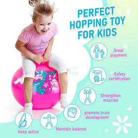 U&C Planet hopper ball with non-slip bottom for safer bouncing.