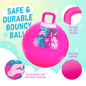 U&C Planet hopper ball comes with a pump for quick inflation.
