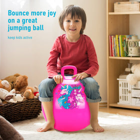 U&C Planet hopper ball supports up to 220 lbs for growing kids.