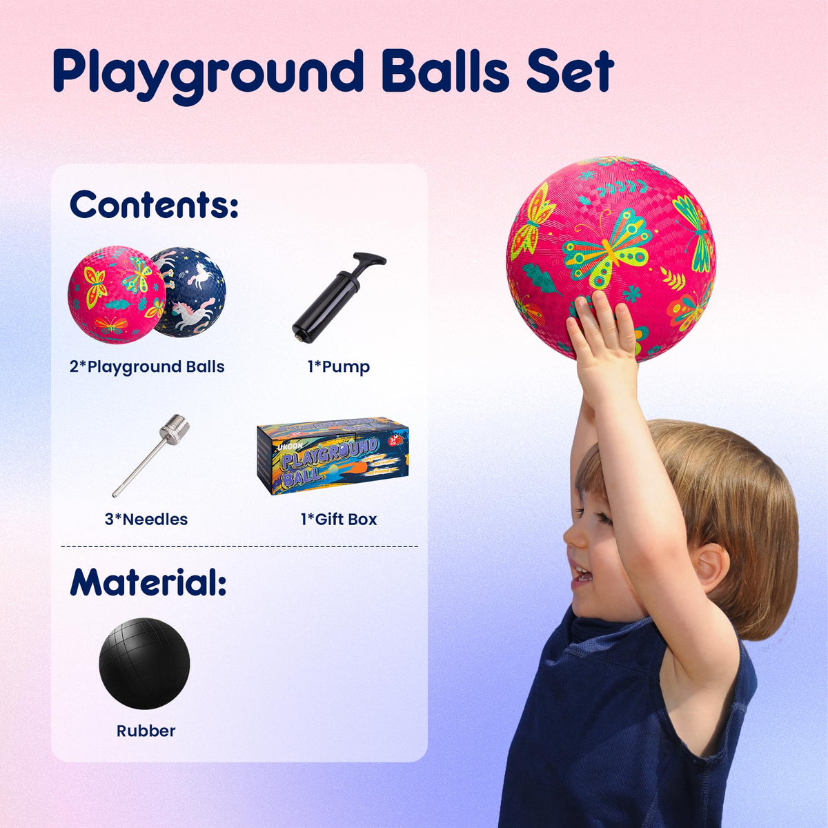 U&C Planet 2-pack in colorful box with pump for quick setup