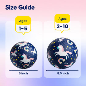 U&C Planet blue unicorn playground ball, 6-inch, ideal for active outdoor fun