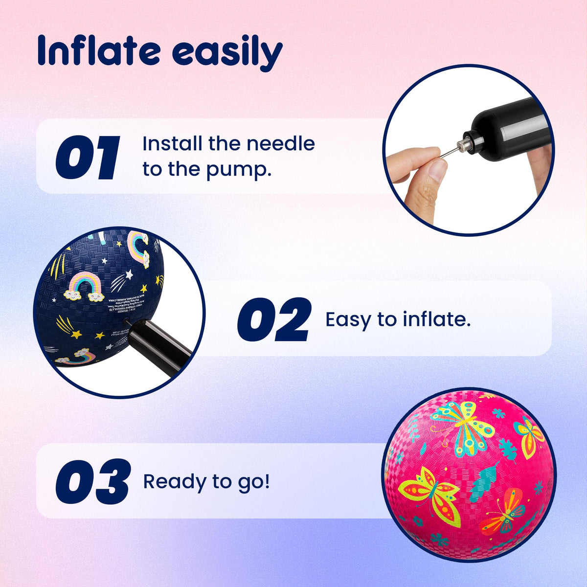 U&C Planet pump included with balls for easy inflation