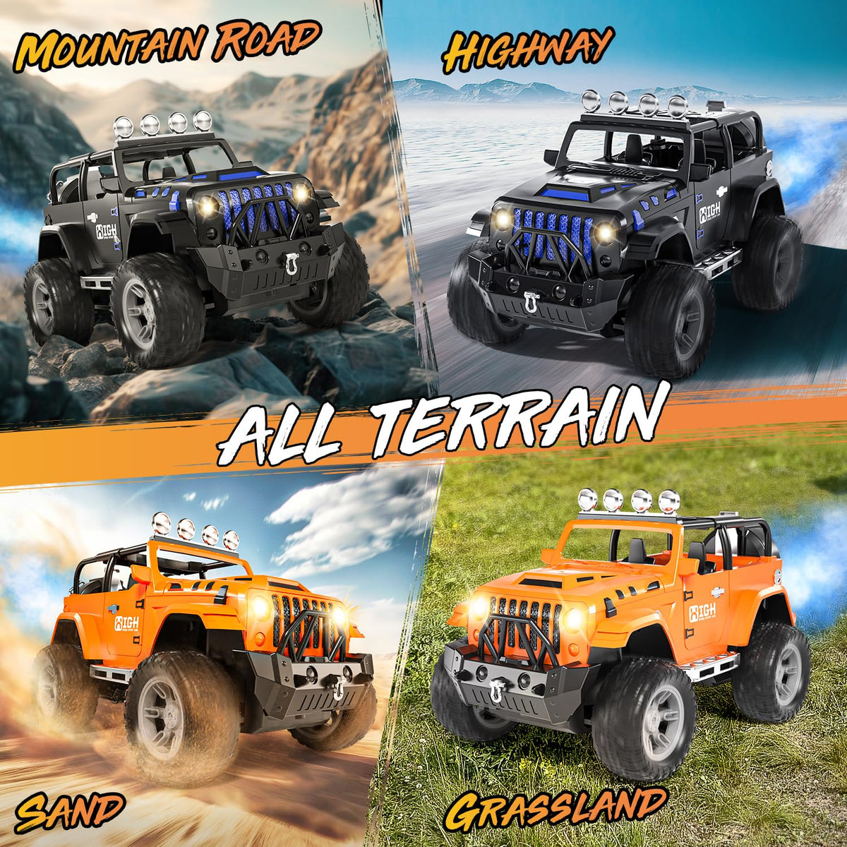 UCAI 1:16 RC car interior storage and doll compatibility showcase.