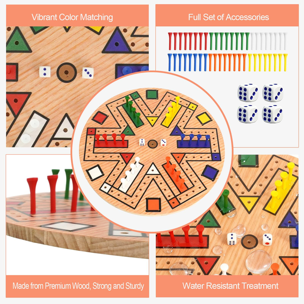 UCEHIPAW four dice for simple, shared game play