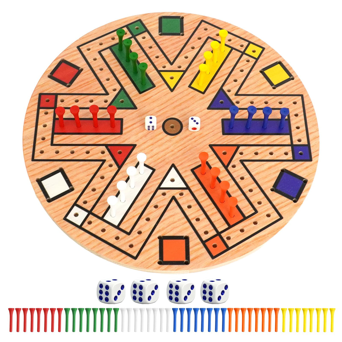 UCEHIPAW wooden board with a 13.7-inch surface for easy family play