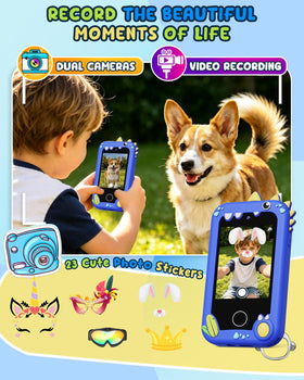 UCIDCI Kids Smart Phone Blue music playback for on-the-go listening