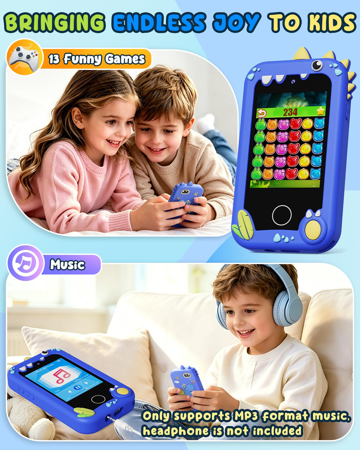 UCIDCI Kids Smart Phone Blue time-management tools aid daily routines