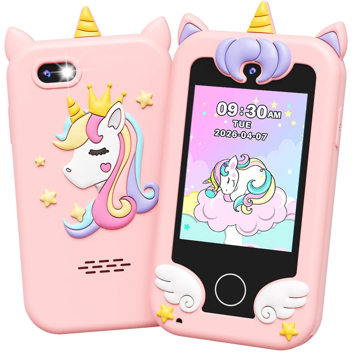 UCIDCI Unicorn Kids Smart Phone toy front view for playful pretend calls and learning