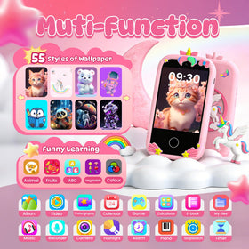 Uckqui Kids Smart Phone side view shows compact design for small hands.