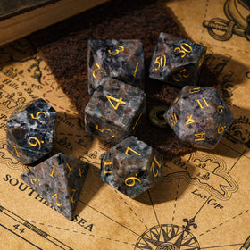 UDIXI Flame Yooperlite Dice textures show varied surfaces during play