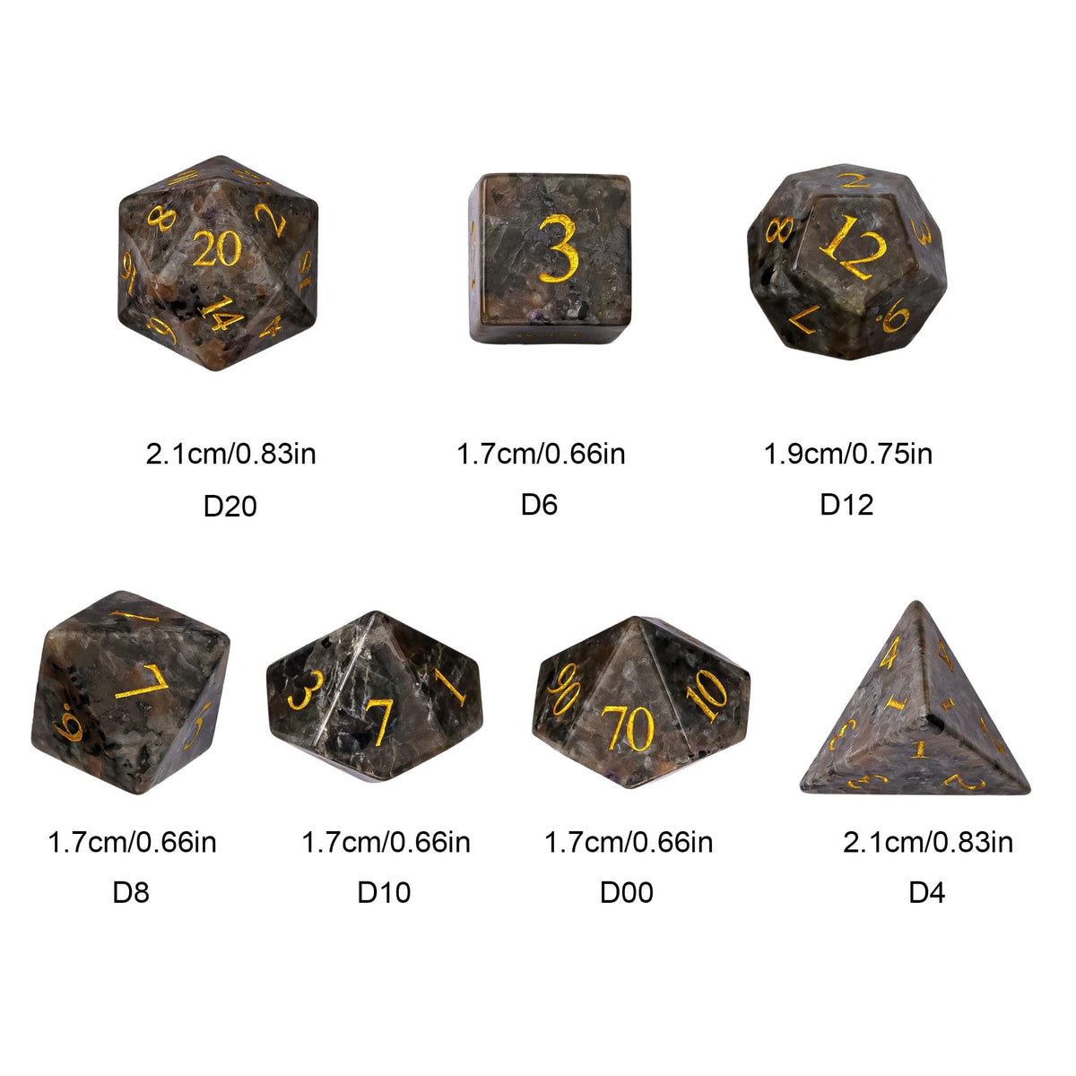 UDIXI Flame Yooperlite Gift Box ideal for tabletop game lovers