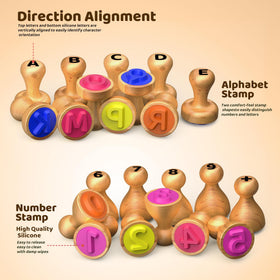 UdoUto arithmetic symbol stamps pair with the cards for friendly math challenges.