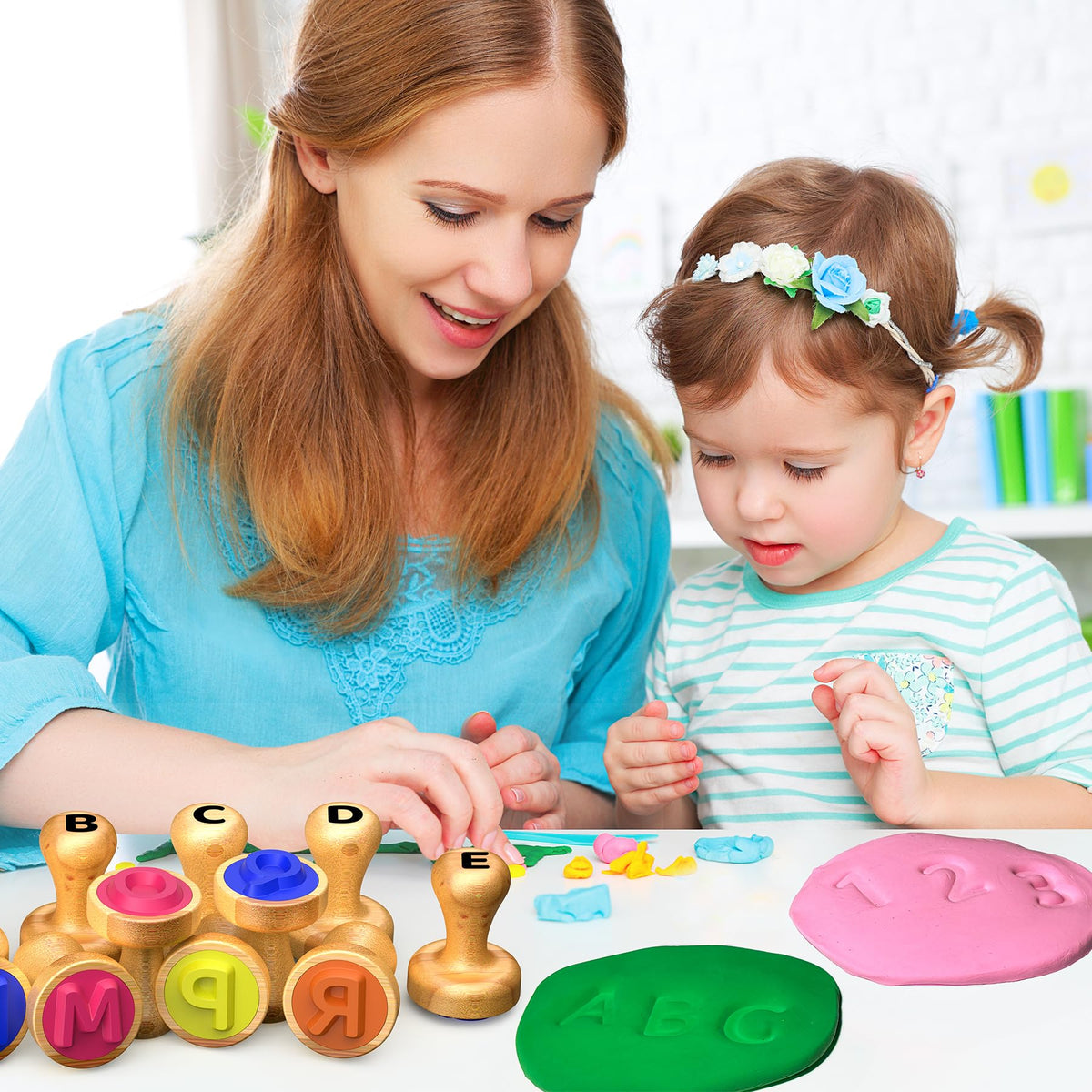 UdoUto kids can grip stamps easily, promoting fine motor skills during creative stamping.