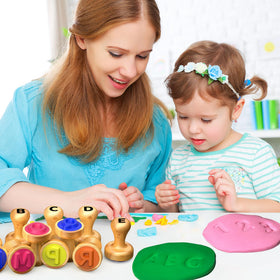 UdoUto kids can grip stamps easily, promoting fine motor skills during creative stamping.